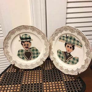 VTG Royal China 22K Gold Duane National Brotherhood of Operative Potters Plates